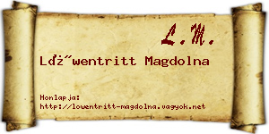 Löwentritt Magdolna névjegykártya